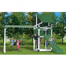 KC3 Deluxe Vinyl Swing Set by Swing Kingdom - 4 Color Options